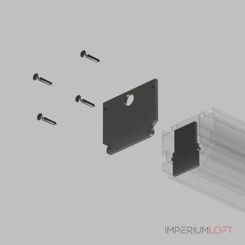 Заглушка для трека Denkirs SMART ONE TR2025-BK от ImperiumLoft Заглушка для трека Denkirs SMART ONE TR2025-BK от ImperiumLoft