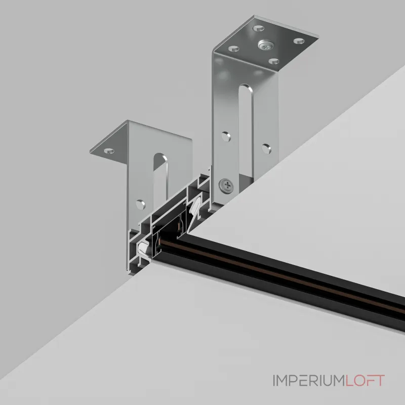 Профиль встраиваемый с нишей [ Denkirs TR3030 TR3030-AL Цвет арматуры серый Цвет плафонов голубой от ImperiumLoft Профиль встраиваемый с нишей [ Denkirs TR3030 TR3030-AL Цвет арматуры серый Цвет плафонов голубой от ImperiumLoft