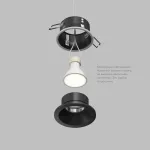 Точечный встраиваемый влагозащищенный светильник Denkirs Cove DK2130-BK от ImperiumLoft