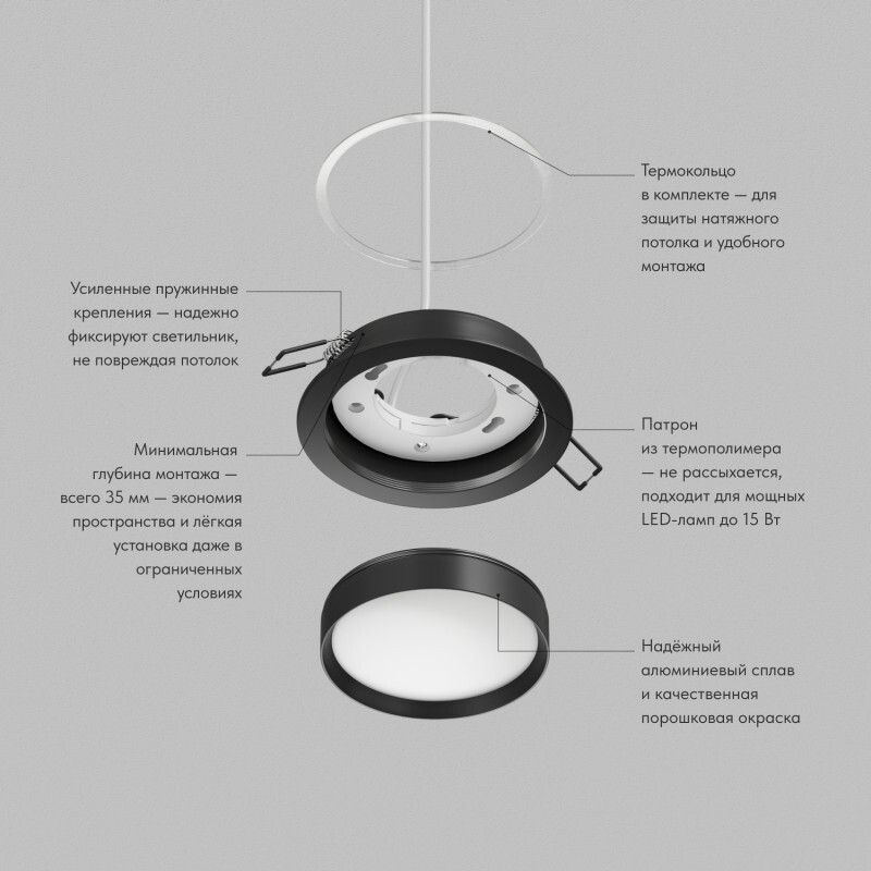 Точечный светильник Denkirs RATIO DK-DH2000-BK от ImperiumLoft Точечный светильник Denkirs RATIO DK-DH2000-BK от ImperiumLoft