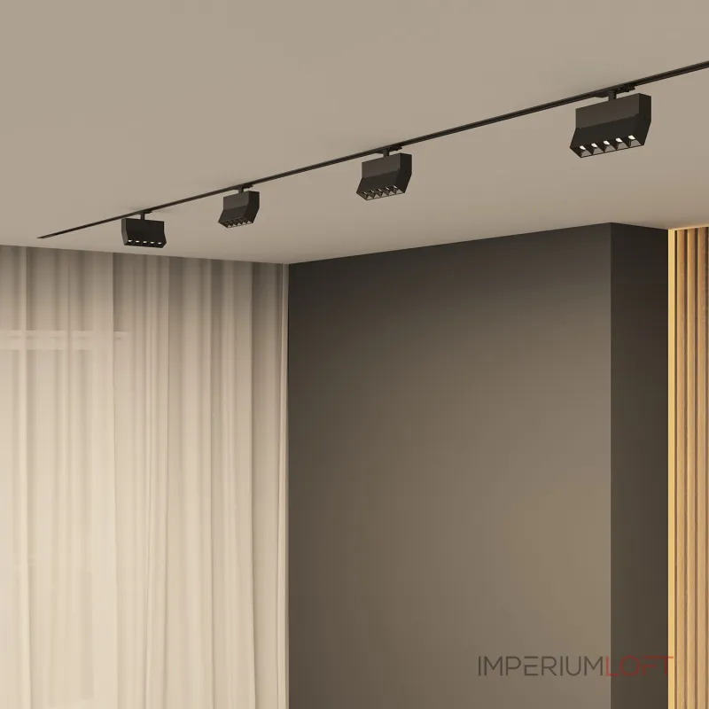 Поворотный однофазный трековый светильник Denkirs Edder DK6446-BK от ImperiumLoft Поворотный однофазный трековый светильник Denkirs Edder DK6446-BK от ImperiumLoft