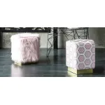 Пуф Hexagon Pink Geometry от ImperiumLoft