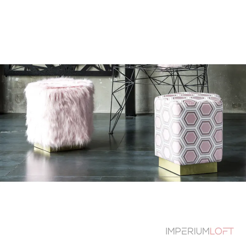 Пуф Hexagon Pink Geometry от ImperiumLoft Пуф Hexagon Pink Geometry от ImperiumLoft