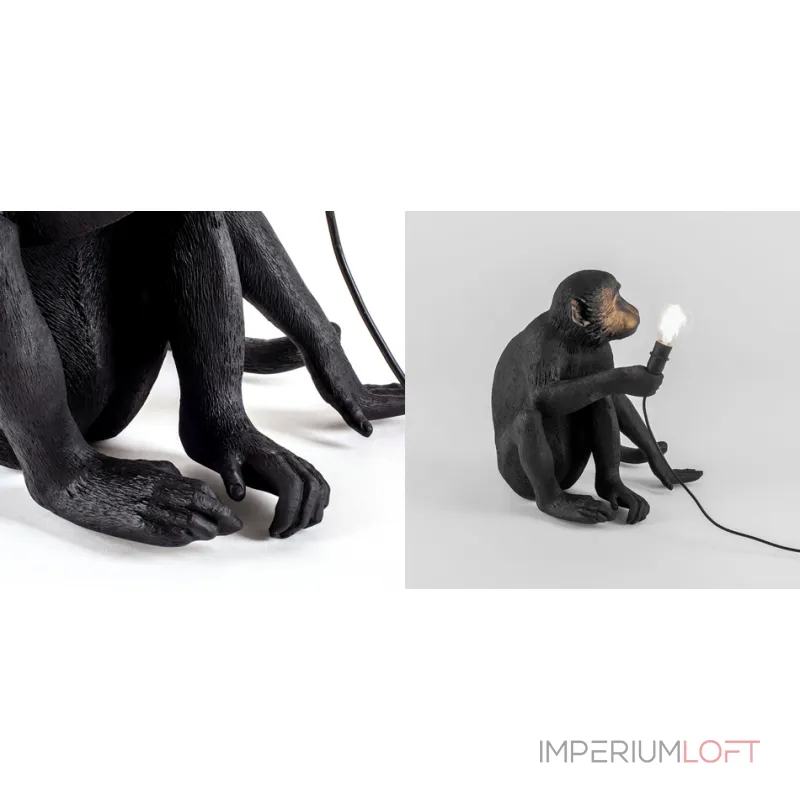 Настольная лампа Seletti Monkey Lamp Sitting Version Белый от ImperiumLoft