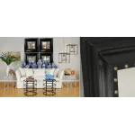 Зеркало настенное состаренное Black Foursquare от ImperiumLoft