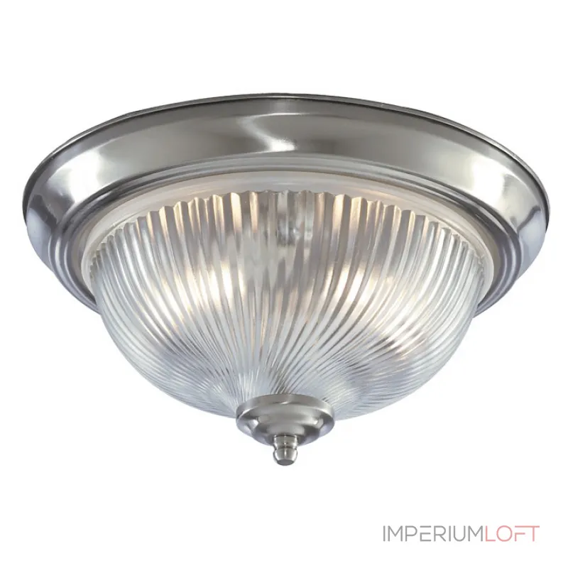 Потолочный светильник Flush Mount Ceiling Light silver corrugated glass от ImperiumLoft Потолочный светильник Flush Mount Ceiling Light silver corrugated glass от ImperiumLoft