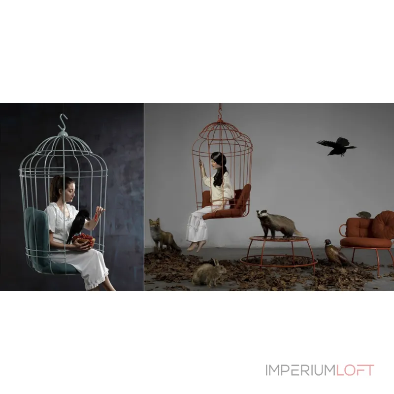 Подвесное кресло "клетка" Swing chair Cage от ImperiumLoft Подвесное кресло "клетка" Swing chair Cage от ImperiumLoft