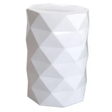 Керамический табурет Octagon Geometric - White
