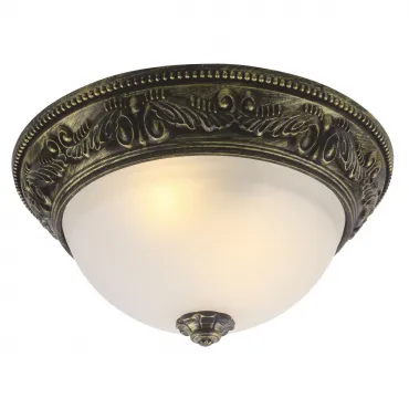 Потолочный светильник Flush Mount Ceiling Light bronze milky glass