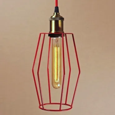 Подвесной светильник Wire Cage Pendant Spauk Red
