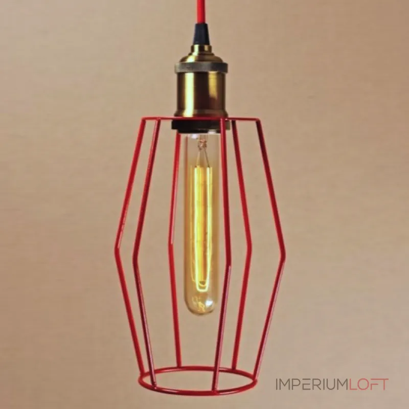 Подвесной светильник Wire Cage Pendant Spauk Red от ImperiumLoft Подвесной светильник Wire Cage Pendant Spauk Red от ImperiumLoft