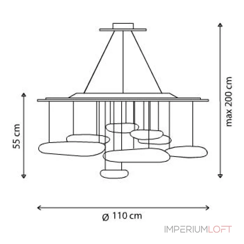 Подвесная люстра Mercury Sospensione