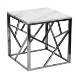 Приставной стол Serene Furnishing Chrome Marble Top Side Table от ImperiumLoft