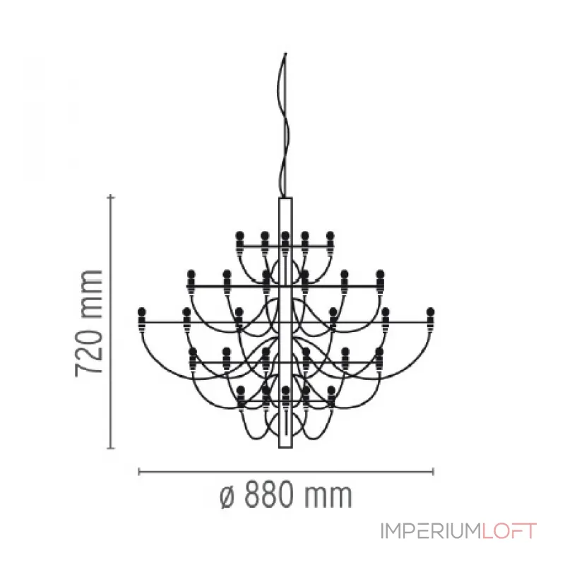 Подвесная люстра Flos 2097 30 Brass