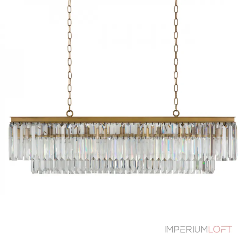 Подвесная люстра RH 1920s Odeon Clear Gold Square Chandelier Подвесная люстра RH 1920s Odeon Clear Gold Square Chandelier