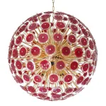 Подвесная люстра Murano Red Disco Glass Sputnik Chandelier Vistosi