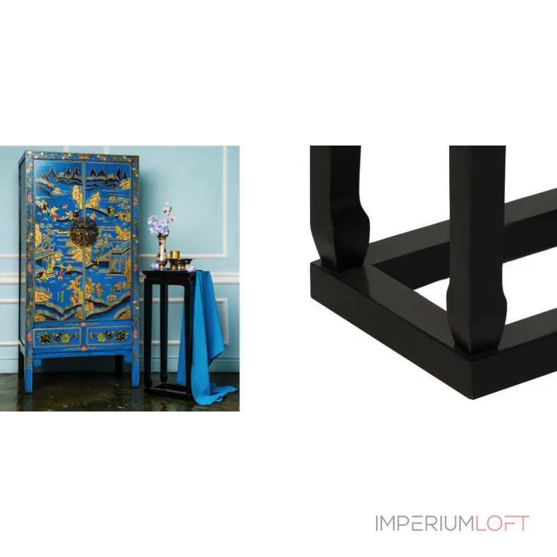 Приставной столик Chinese Side Table Black от ImperiumLoft Приставной столик Chinese Side Table Black от ImperiumLoft