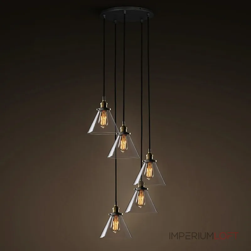 Подвесной светильник Loft Clear Glass Wide Cloche 5 от ImperiumLoft Подвесной светильник Loft Clear Glass Wide Cloche 5 от ImperiumLoft