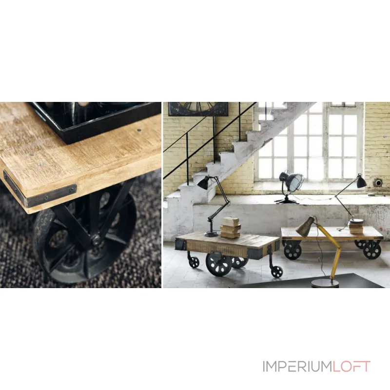 Кофейный стол на колесах Rollcouch Coffee Table от ImperiumLoft