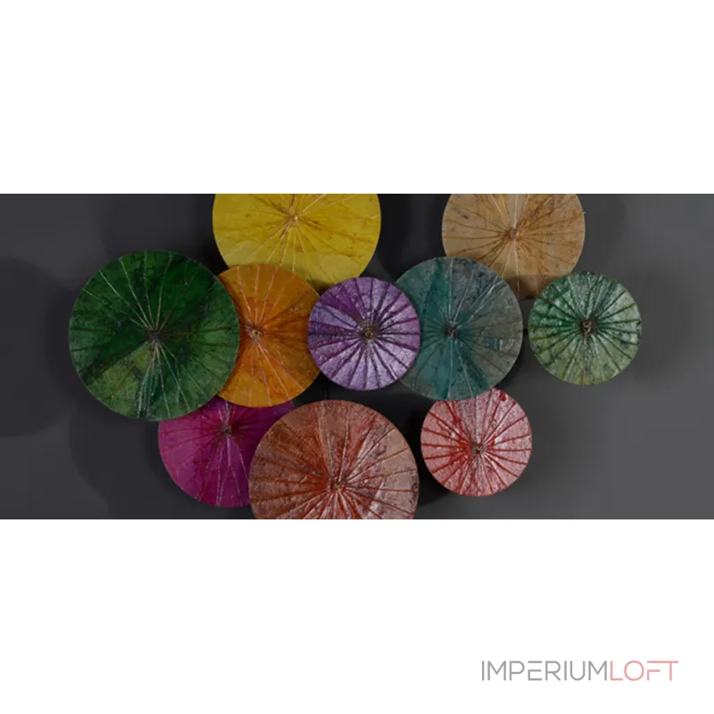 Арт-объект Disc wall art Lotus leaves от ImperiumLoft Арт-объект Disc wall art Lotus leaves от ImperiumLoft