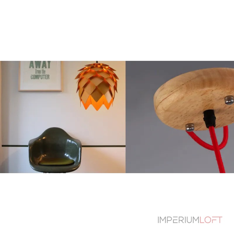 Подвесной светильник Crimea Pine Cone natural wood D50 от ImperiumLoft