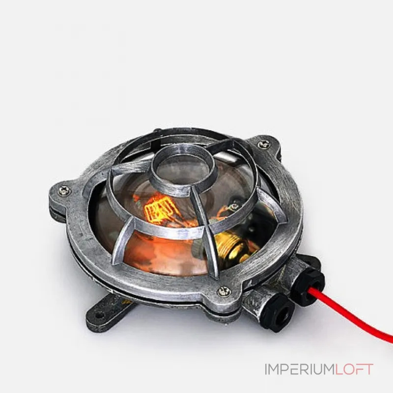Настенная лампа Steampunk Cage Glass Edison Wall Lamp Round от ImperiumLoft Настенная лампа Steampunk Cage Glass Edison Wall Lamp Round от ImperiumLoft