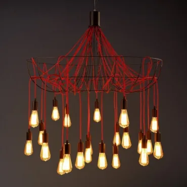 Подвесная люстра Blood Wire Chandelier Red 21 Подвесная люстра Blood Wire Chandelier Red 21