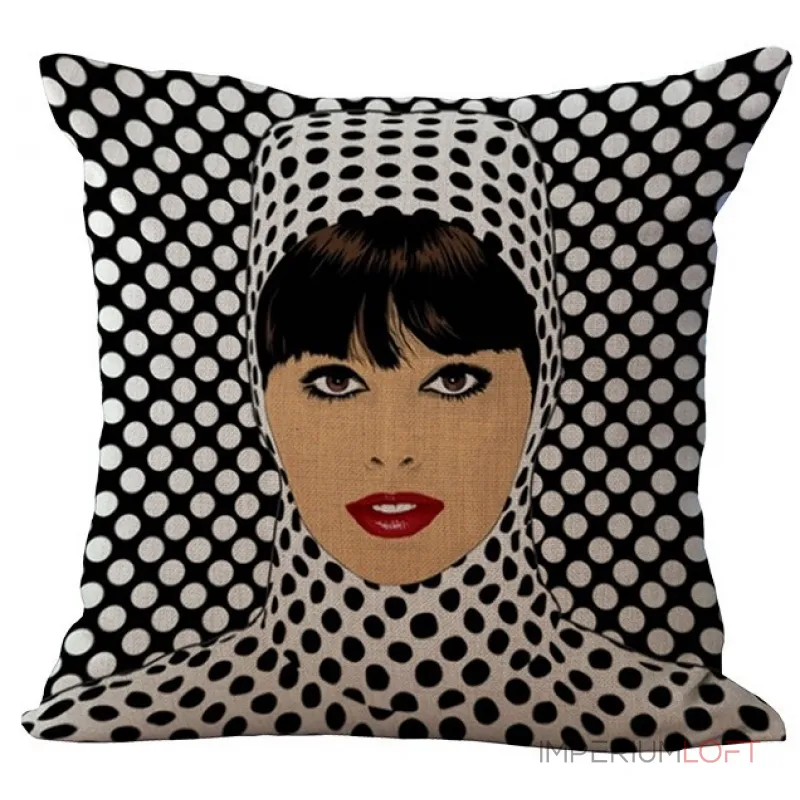 Декоративная подушка Lips and Face #6 от ImperiumLoft Декоративная подушка Lips and Face #6 от ImperiumLoft