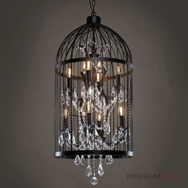 Подвесная люстра Steampunk Birdcage Chandelier 45 black Подвесная люстра Steampunk Birdcage Chandelier 45 black