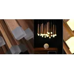 Подвесная люстра Wooden Glowworm Round