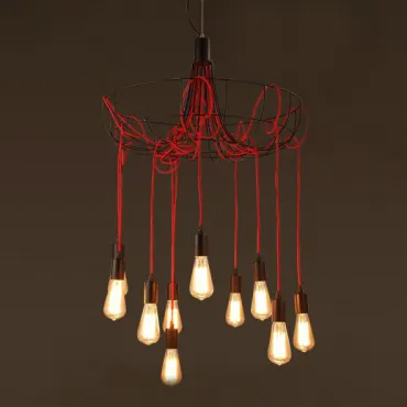 Подвесная люстра Blood Wire Chandelier Red 10 Подвесная люстра Blood Wire Chandelier Red 10