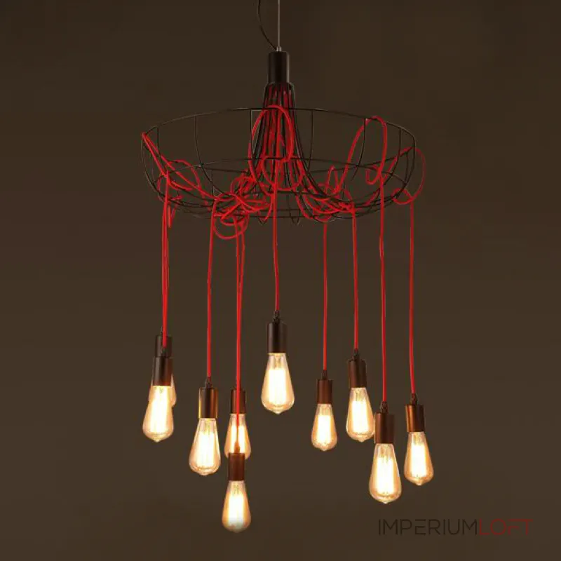 Подвесная люстра Blood Wire Chandelier Red 10 Подвесная люстра Blood Wire Chandelier Red 10