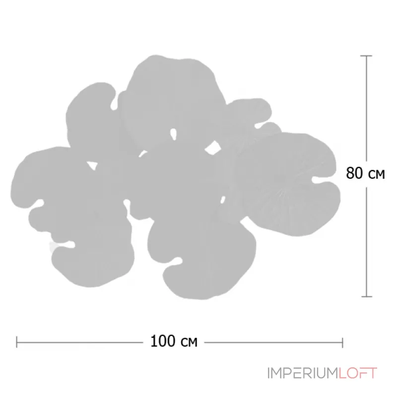 Арт-объект Disc wall art Lotus leaves II от ImperiumLoft