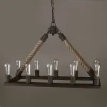 Подвесная люстра Square Mini 10 Loft Rope Light