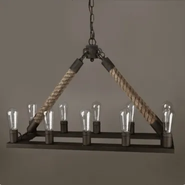 Подвесная люстра Square Mini 10 Loft Rope Light Подвесная люстра Square Mini 10 Loft Rope Light