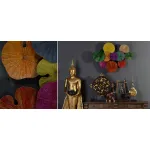 Арт-объект Disc wall art Lotus leaves II от ImperiumLoft