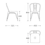 Кухонный стул Tolix Chair designed by Xavier Pauchard		 in 1934 от ImperiumLoft