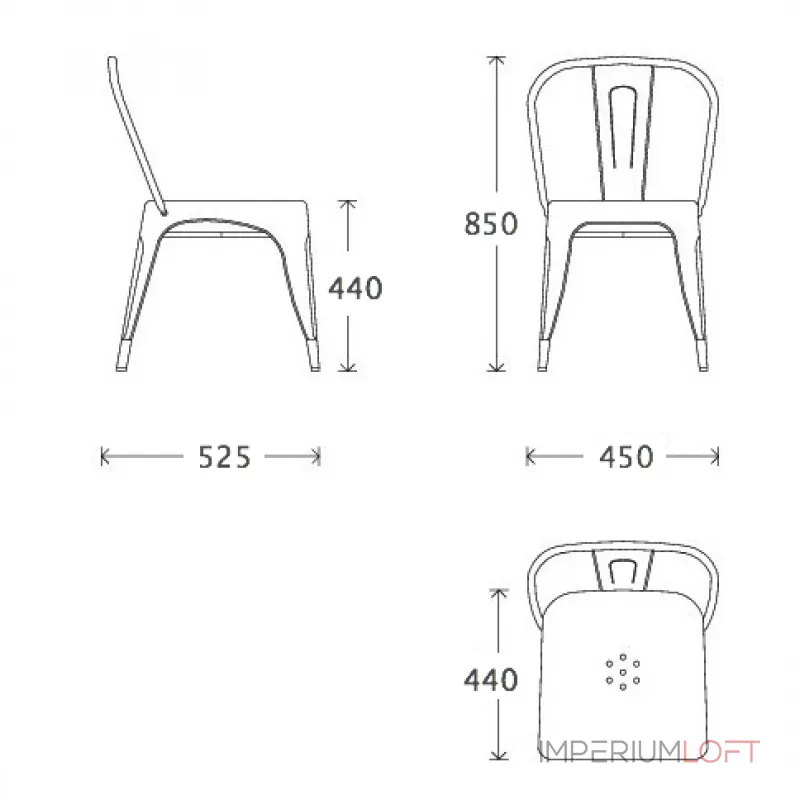 Кухонный стул Tolix Chair designed by Xavier Pauchard in 1934 от ImperiumLoft Кухонный стул Tolix Chair designed by Xavier Pauchard in 1934 от ImperiumLoft
