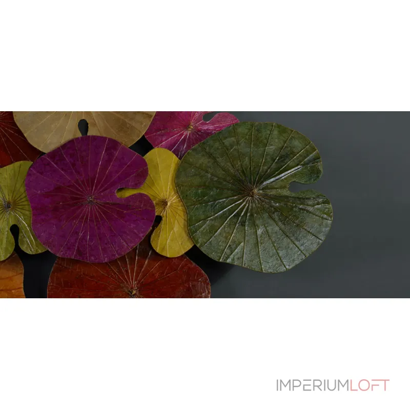 Арт-объект Disc wall art Lotus leaves II от ImperiumLoft