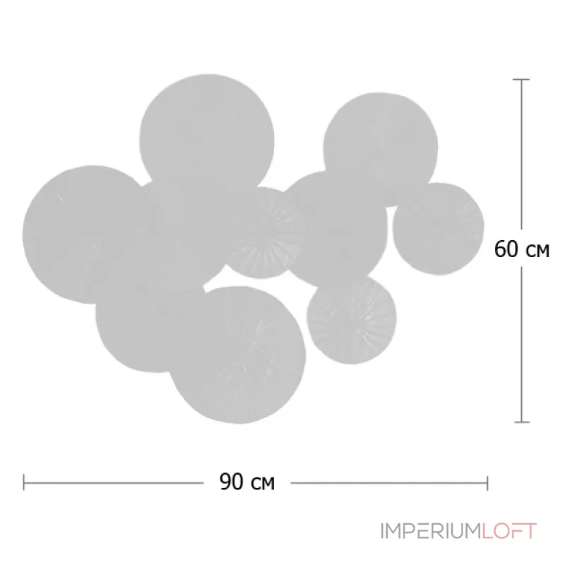 Арт-объект Disc wall art Lotus leaves от ImperiumLoft Арт-объект Disc wall art Lotus leaves от ImperiumLoft