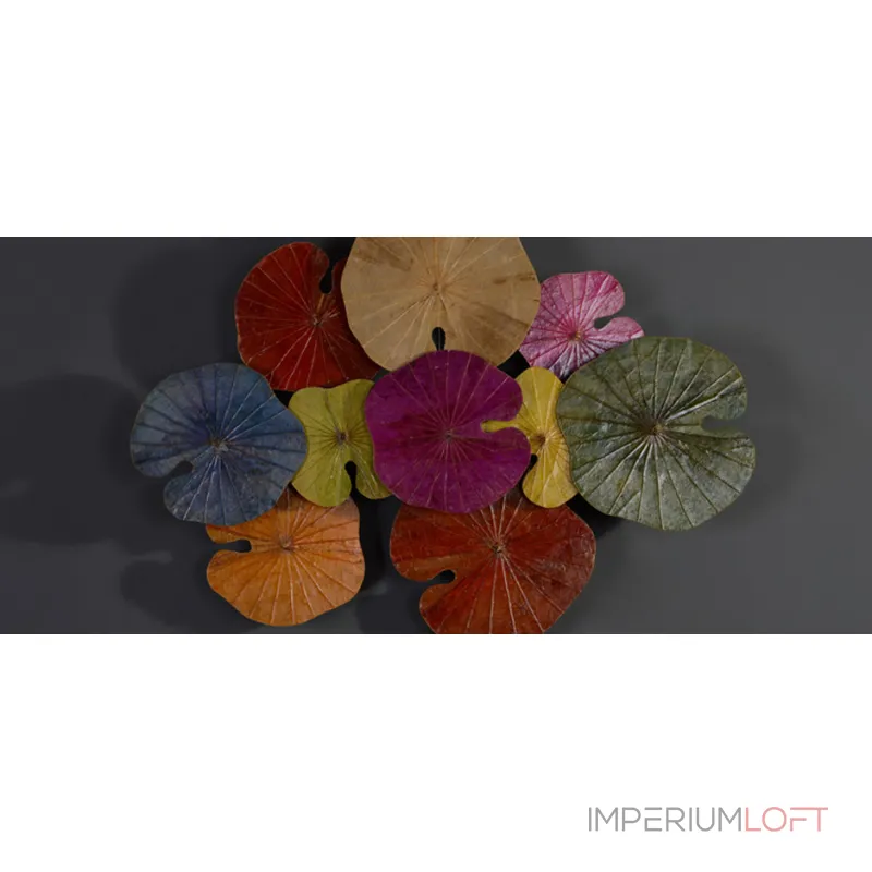 Арт-объект Disc wall art Lotus leaves II от ImperiumLoft