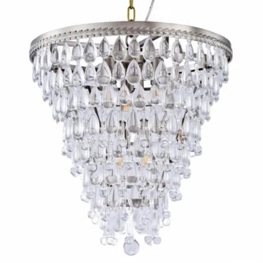 Подвесная люстра Clarissa Glass Drop Pendant 46 Nickel Подвесная люстра Clarissa Glass Drop Pendant 46 Nickel