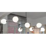 Люстра на штанге Сrumpled Bubble White Glass