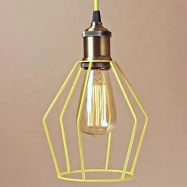 Подвесной светильник Wire Cage Pendant Trew Yellow
