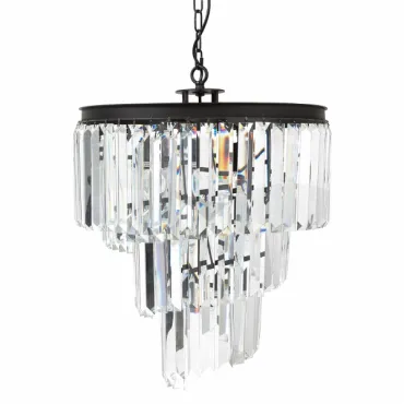 Подвесная люстра RH 1920s Odeon Clear Glass Spiral Chandelier - 3 rings