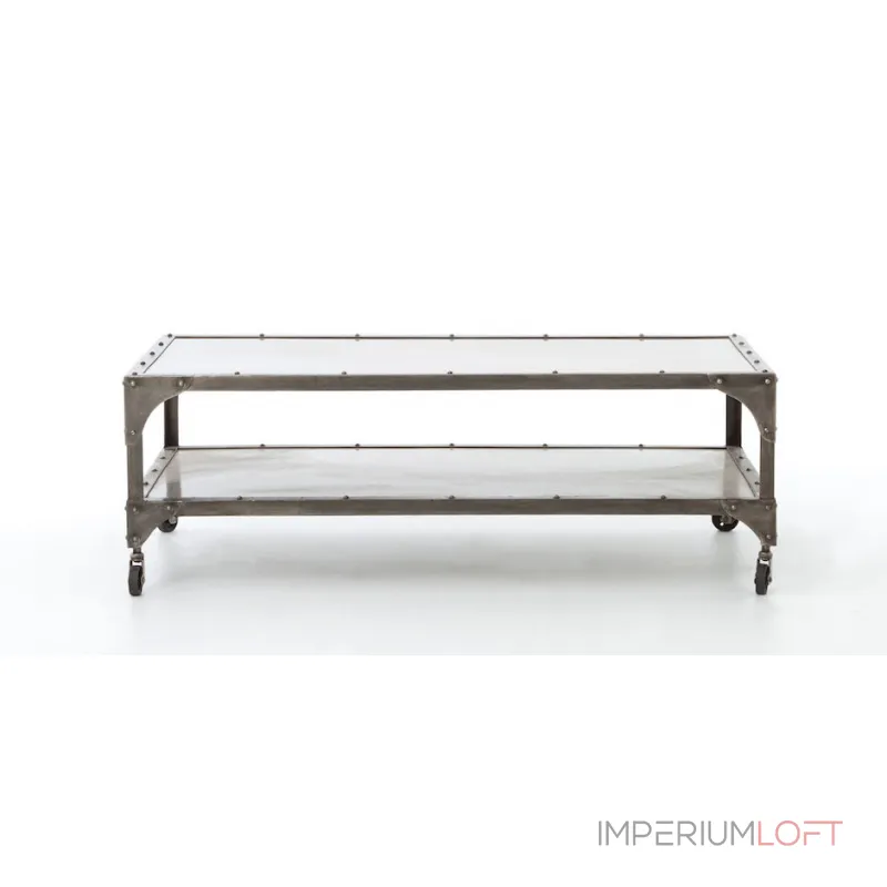 Кофейный стол Industrial Steampunk Nickel Coffee Table от ImperiumLoft