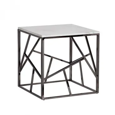 Приставной стол Serene Furnishing Dark Chrome Marble Top Приставной стол Serene Furnishing Dark Chrome Marble Top