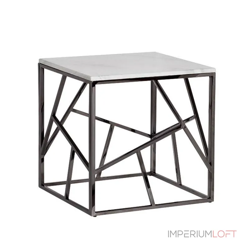 Приставной стол Serene Furnishing Dark Chrome Marble Top от ImperiumLoft Приставной стол Serene Furnishing Dark Chrome Marble Top от ImperiumLoft