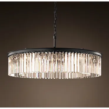 Подвесная люстра RH Rhys Clear Glass Prism Round Chandelier 80