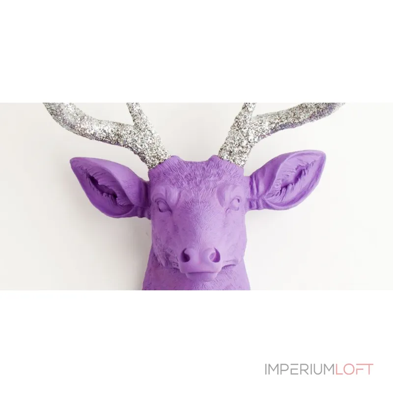 Голова оленя - Фиолетовая / серебряные рога от ImperiumLoft